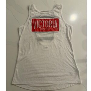 Victoria‎ Sport White Tank Top Athletic Athletic Wear Women's Size M